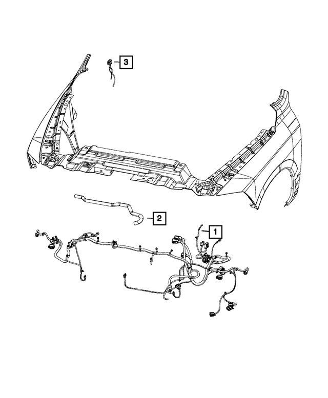 68213433AA - Electrical: Windshield Washer Hose for Ram: 1500, 1500 Classic, 2500, 3500 Image