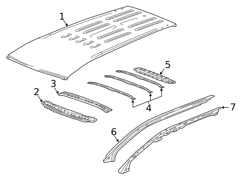Roof & Components for 2018 GMC Acadia #1