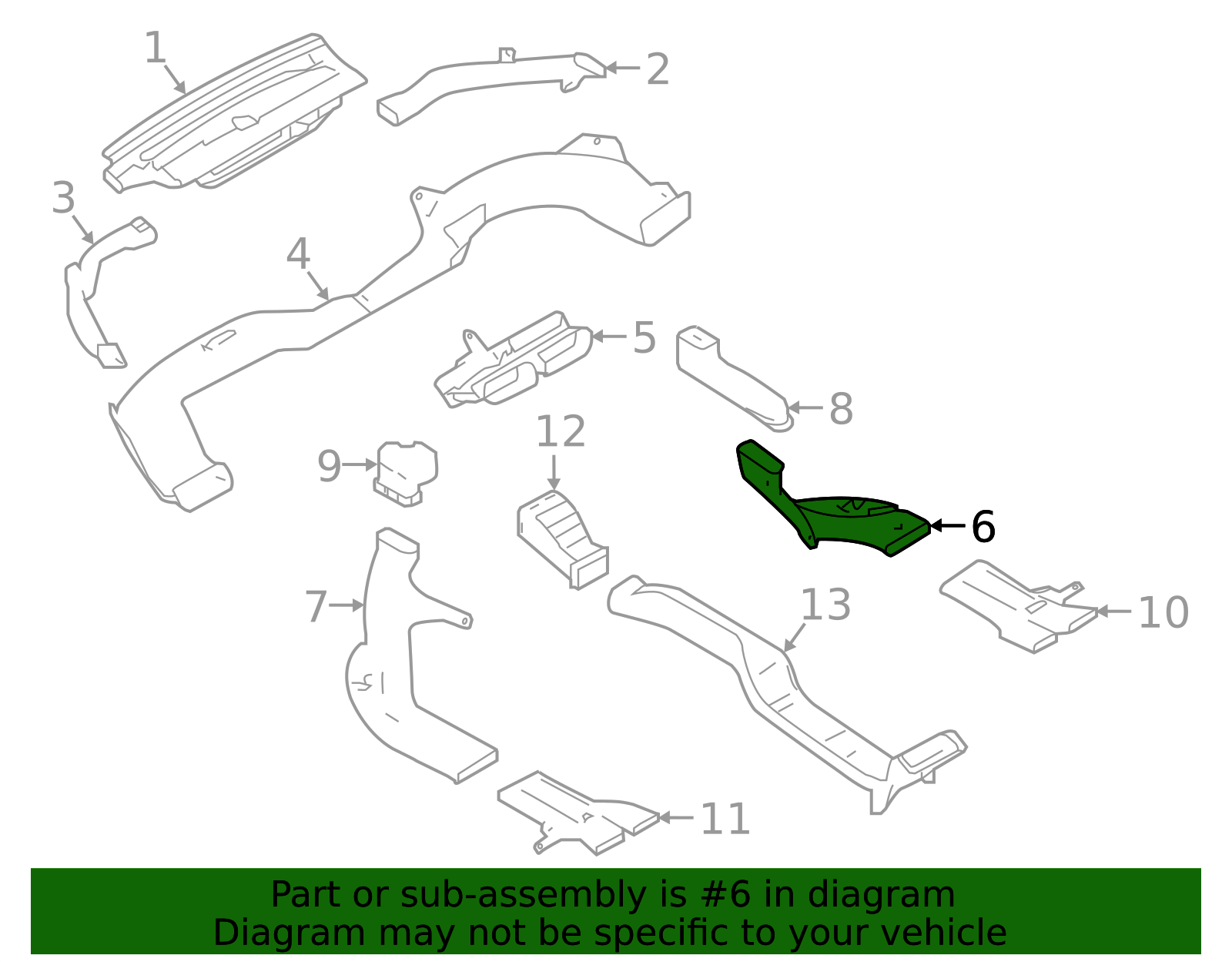 2019-2025 Nissan Altima Duct-Heater Floor Rear Right-hand 27832-6CA0B ...