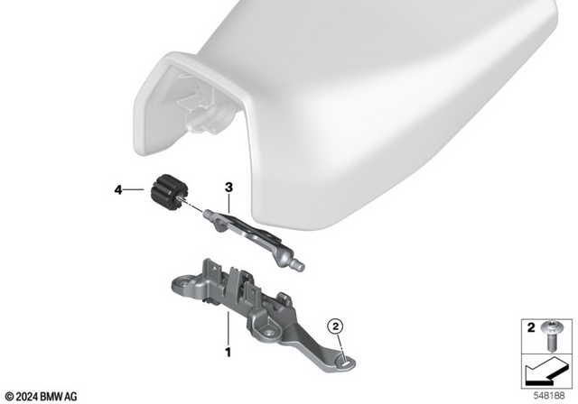 46638568780 - Seats and Seat Bench: Body Screw without Shoulder - M5X16 mk for BMW-Motorrad Image