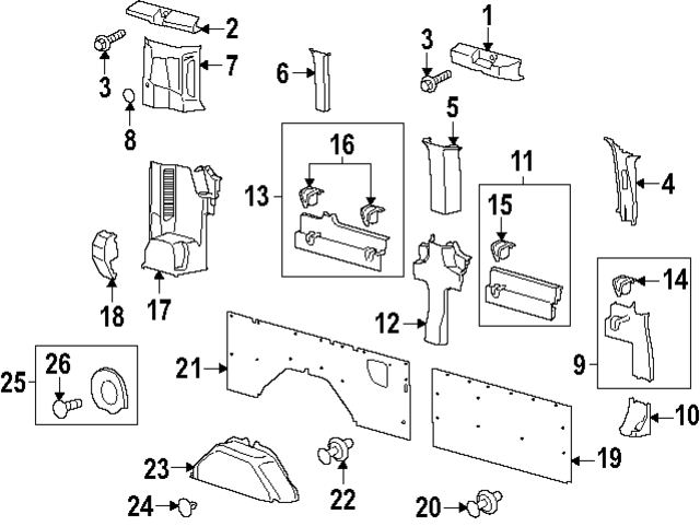 LK4Z61311A13DA - Body: Front Trim for Ford: Transit-150, Transit-250, Transit-350, Transit-350 HD Image