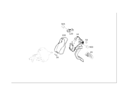 Pedal Assembly with Bearing for 2019 Mercedes-Benz Maybach S650 #0