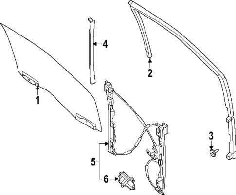 Glass - Front Door for 2023 Ford F-250 Super Duty #0