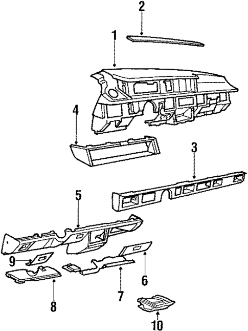 Instrument Panel for 1990 Oldsmobile Delta 88 #0