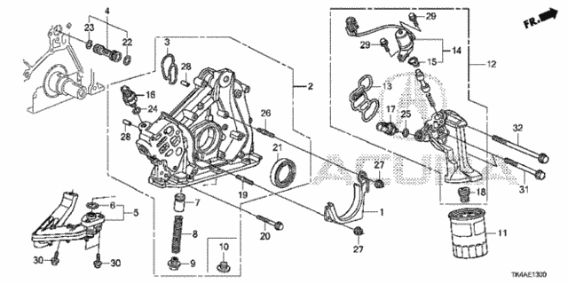 Oil Pump for 2014 Acura TL #0