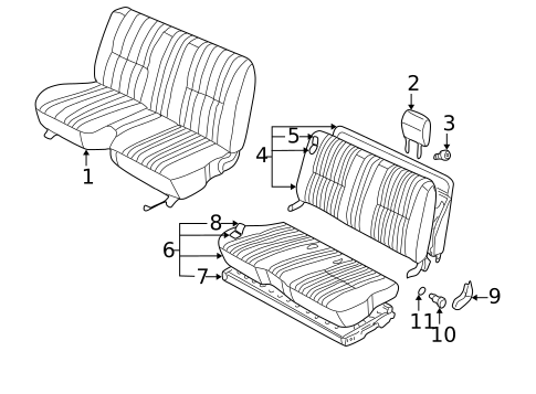 Front Seat Components for 2000 Nissan Frontier #1