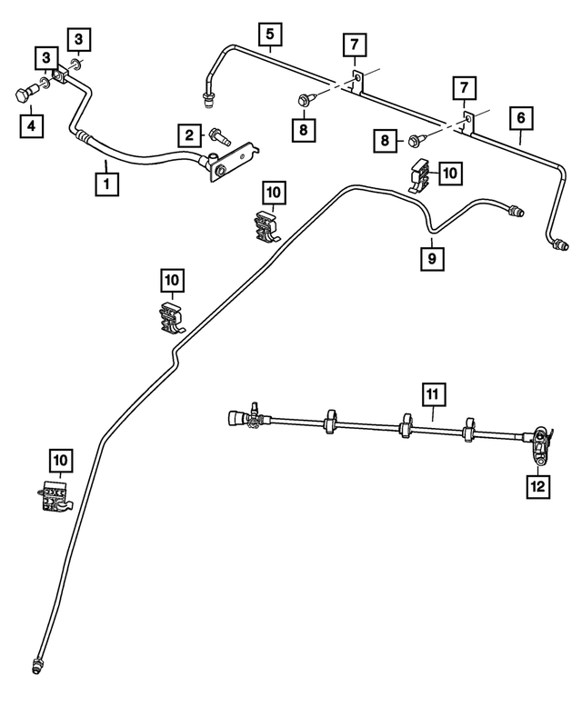 6105032AA - Brakes: Hex Flange Head Screw for Mopar Image image