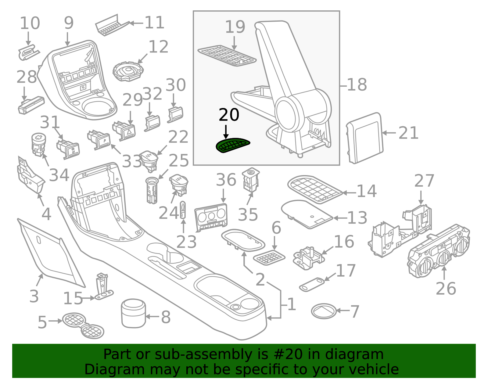 2012-2019 Volkswagen Beetle Armrest Assembly Mat 5C5-863-328-G-PX7 ...