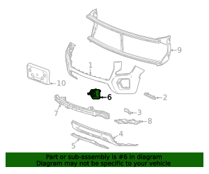 2021-2024 GMC Black Front Driver Side Fog Lamp Bezel 84341218 | OEM ...