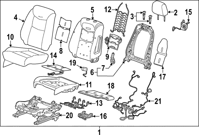 85559512 - : Part# 85559512 Seat Back Cushion for GMC: Hummer EV Pickup Image