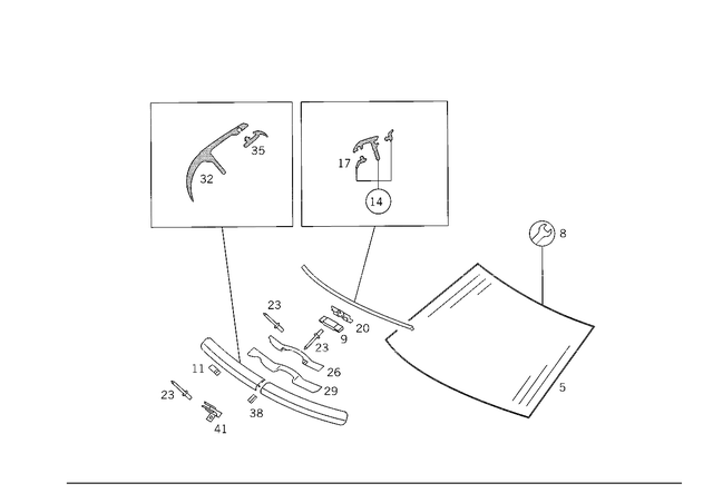 1246700193 - Windows: Repair Kit for Mercedes-Benz Image image