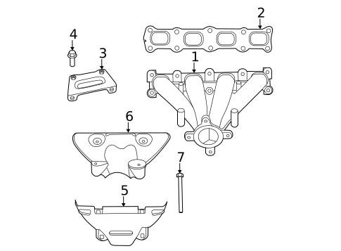 Exhaust Manifold for 2011 Chrysler 200 #1