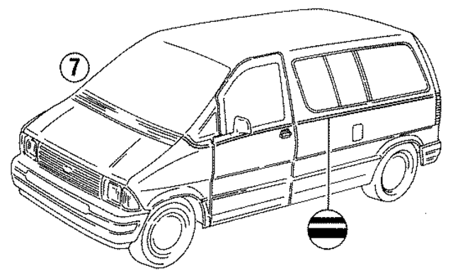 FO9Z1220000AA - Body: Stripe Tape for Ford: Aerostar Image
