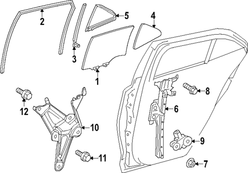 Glass - Rear Door for 2025 Toyota GR Corolla #0