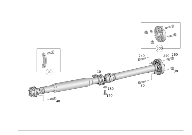 1664108300 - : Propeller Shaft for Mercedes-Benz Image