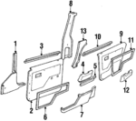 E3DZ5402344A6S - Body: Kick Panel for Ford: LTD | Mercury: Marquis Image