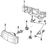 F1KY13100A - Electrical: Headlamp Housing for Mercury: Tracer Image