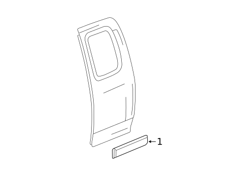 Exterior Trim - Rear Door for 2005 Chevrolet Colorado #1
