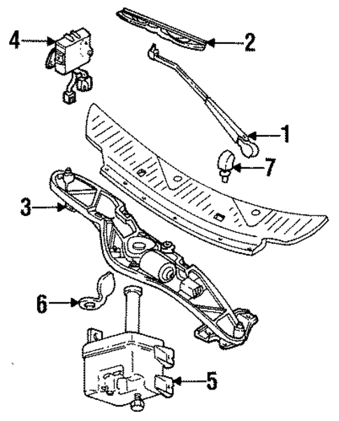 Wipers for 1994 Mercury Villager #1