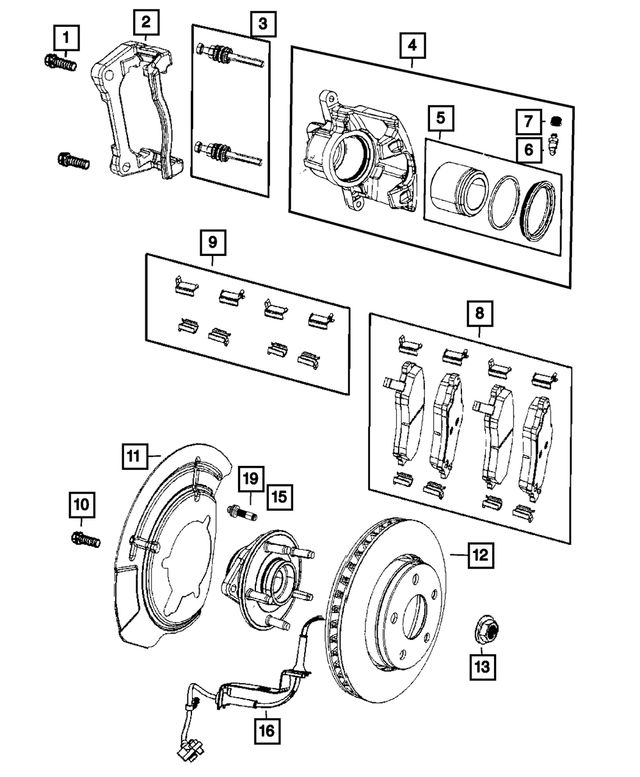 68248275AA - Brakes: Disc Brake Caliper Adapter for Mopar Image