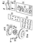 68248275AA - Brakes: Disc Brake Caliper Adapter for Mopar Image image