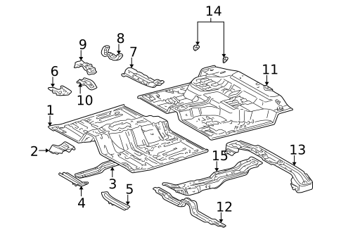 Floor - Cab for 2002 Toyota Tacoma #1