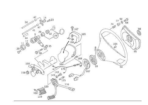 Steering Wheel and Steering Wheel Lock for 1988 Mercedes-Benz 300E #1