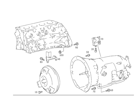 Transmission Attachment Parts for 1999 Mercedes-Benz SLK230 #0