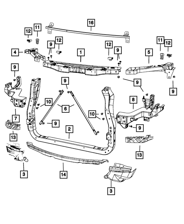 5156136AA - Cooling: Hood Bumper for Mopar Image image