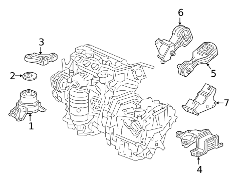 Engine & Trans Mounting for 2019 Honda HR-V #0