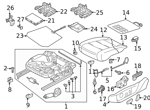Passenger Seat Components for 2016 Volkswagen Passat #2