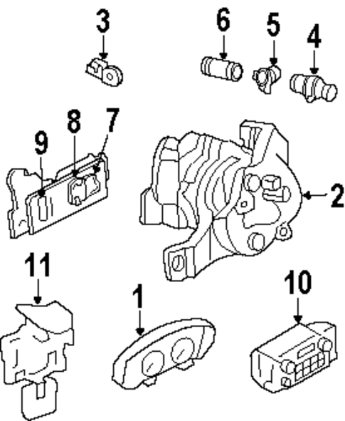 Cluster & Switches for 1999 Oldsmobile Intrigue #0