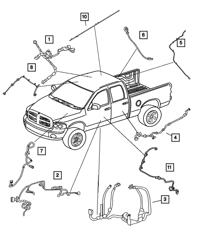 56051689AB - Electrical: Front Door Wiring for Mopar Image