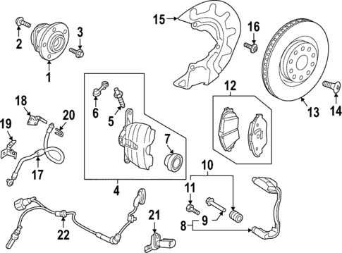 Front Brakes for 2019 Volkswagen Arteon #1