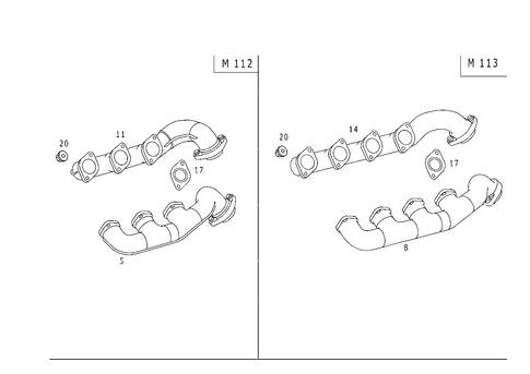 Exhaust Manifold for 1999 Mercedes-Benz CLK430 #0