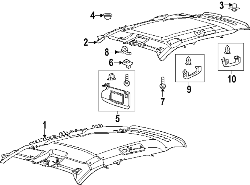 2020-2025 Ford Escape Headliner LJ6Z-7851916-AL | OEM Parts Online
