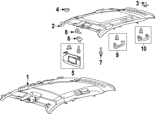 LJ6Z7804105BB - : Visor Assembly - Sun for Ford: Escape Image