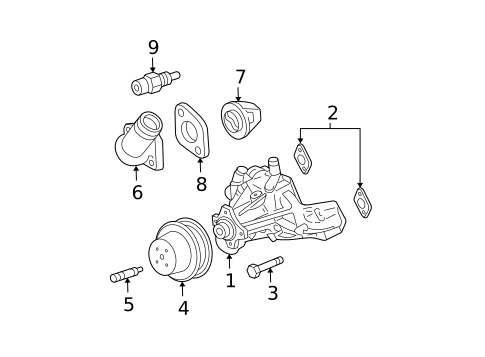 Thermostat & Housing for 1995 Chevrolet S10 #0