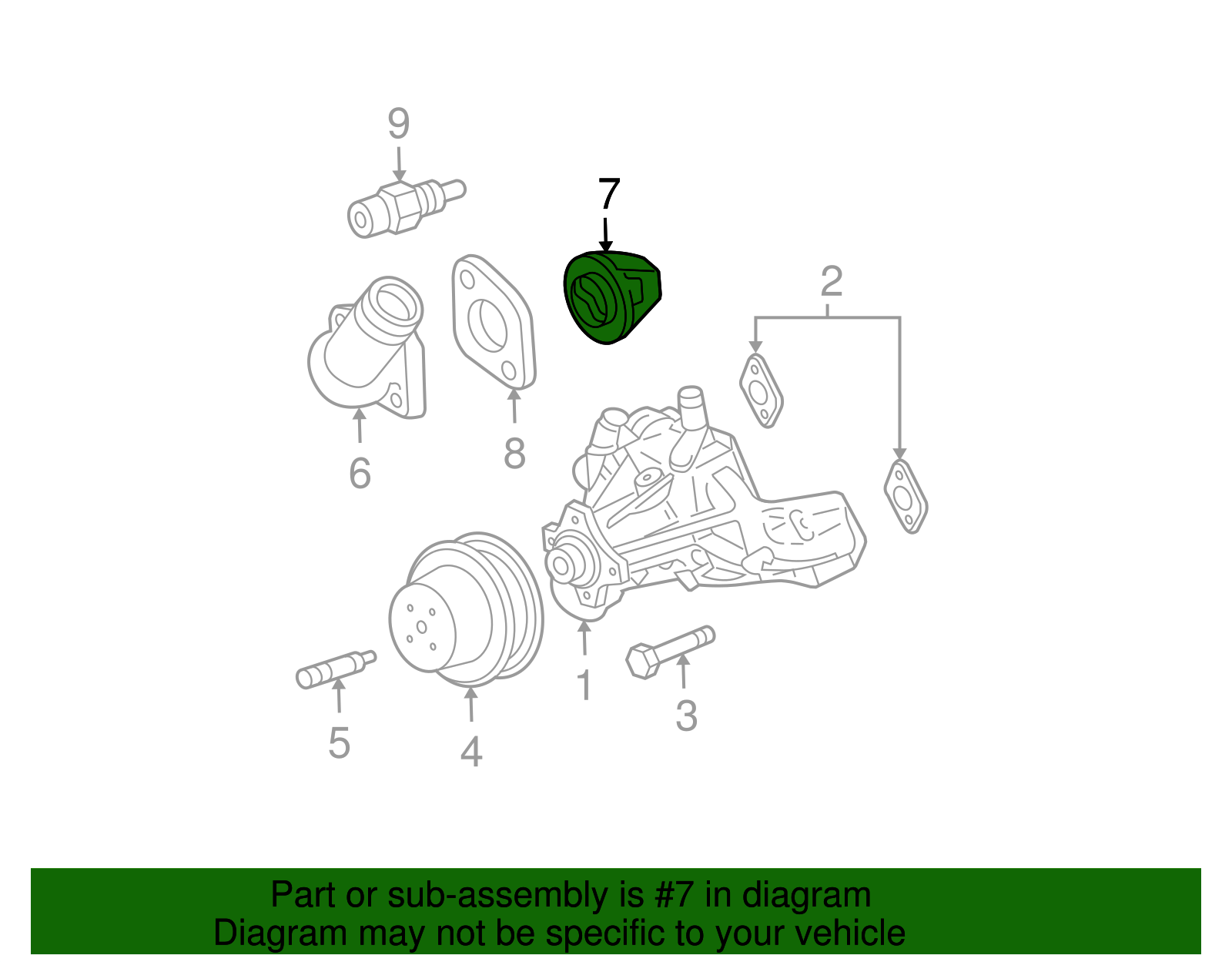 1985-1998 GM Engine Coolant Thermostat 24506986 | Shop Matick Buick GMC