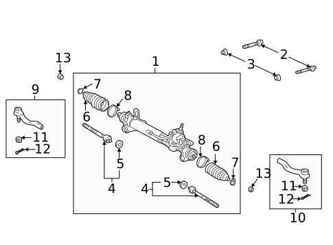 Steering Gear & Linkage for 2002 Toyota Highlander #0