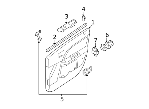 Front Door for 2007 Ford Five Hundred #3