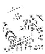 7FL25LAUAB - Exterior Ornamentation: Wheel Opening Flare Molding for Mopar Image