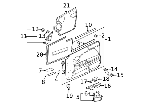 Door & Components for 2004 Saturn Ion #5