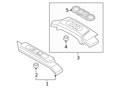 Engine Appearance Cover for 2009 Audi S4 #0