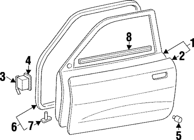 MR184673 - : Door Weather-Strip for Mitsubishi Image
