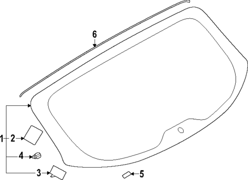 Glass - Lift Gate for 2025 Subaru Impreza #0