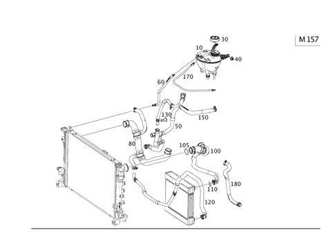 Expansion Tank, Mounting and Hoses for 2020 Mercedes-Benz SL450 #0