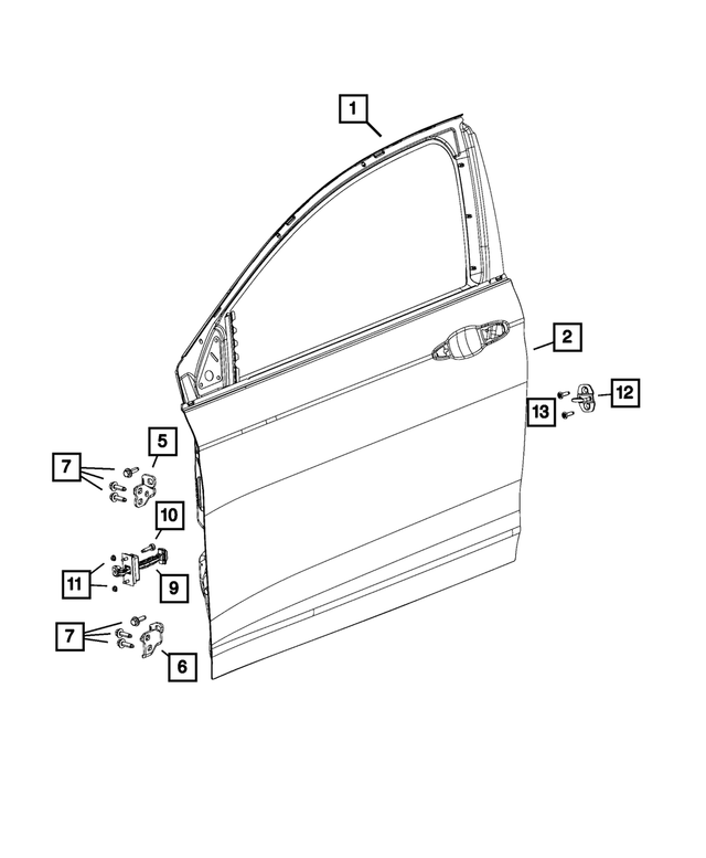 « 6511894AA – Doors, Door Mirrors and Related Parts : Tête Hexagonale à Embase Vis, Côté Gauche pour Mopar Image »