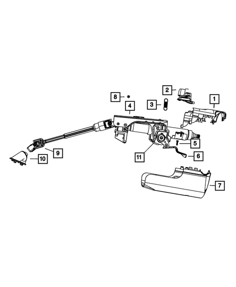 Steering Column and Intermediate Shaft for 2010 Dodge Journey #0