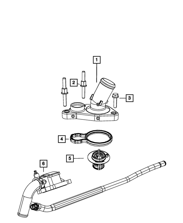« 4892055AC – Cooling : Thermostat Joint pour Mopar Image »